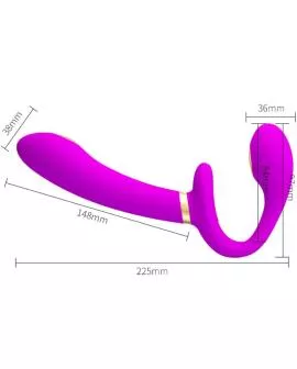 Pretty Love Thunderbird - Strap-On-Vibrator Fernbedienung Lila