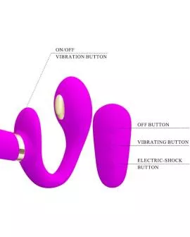 Pretty Love Thunderbird - Strap-On-Vibrator Fernbedienung Lila