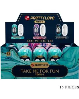 Pretty Love Venus X 15 - Männliche Masturbatoren aus Silikon, weiß