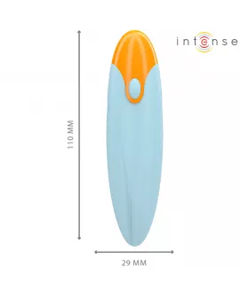 INTENSE - MIKE VIBRIERENDER BULLET 10 VIBRATIONEN BLAU FERNBEDIENUNG