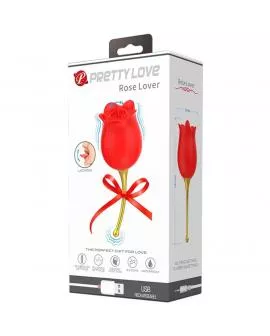 PRETTY LOVE - ROSE LOVER ROSE KLITORIS-STIMULATOR 12 VIBRATIONEN ROT
