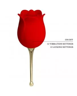 PRETTY LOVE - ROSE LOVER ROSE KLITORIS-STIMULATOR 12 VIBRATIONEN ROT