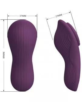 PRETTY LOVE - MANE LAY ON CLITORIS MASSAGER 10 VIBRATIONEN FERNBEDIENUNG LILA