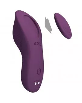 PRETTY LOVE - MANE LAY ON CLITORIS MASSAGER 10 VIBRATIONEN FERNBEDIENUNG LILA