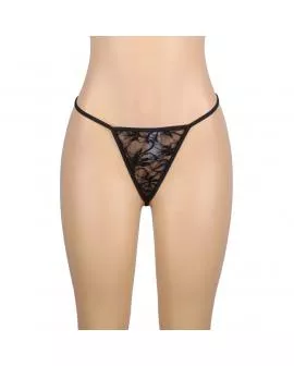 SUBBLIME - 954185 SPITZEN-BABYDOLL MIT VERSTELLBAREN TRÄGERN SCHWARZ S/M