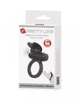 PRETTY LOVE - DEBONAIRE VIBRATIONSRING KANINCHEN 10 VIBRATIONEN SCHWARZ