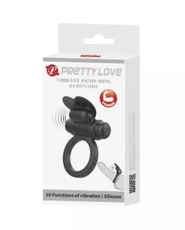 Pretty Love Deboraire Vibrationsring Kaninchen - 10 Modi Schwarz
