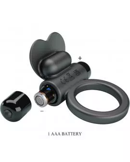 PRETTY LOVE - DEBONAIRE VIBRATIONSRING KANINCHEN 10 VIBRATIONEN SCHWARZ