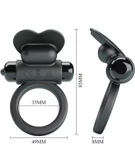 Pretty Love Deboraire Vibrationsring Kaninchen - 10 Modi Schwarz