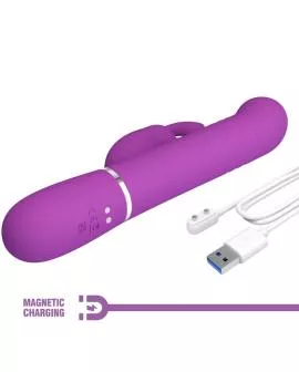 PRETTY LOVE - COALE 4 IN 1 MULTIFUNKTIONS-RABBIT-VIBRATOR LILA