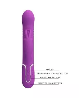 PRETTY LOVE - COALE 4 IN 1 MULTIFUNKTIONS-RABBIT-VIBRATOR LILA