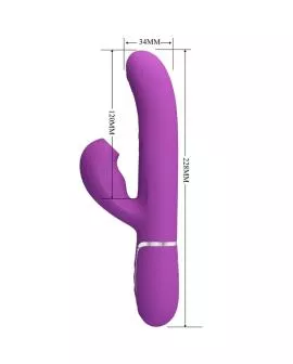 Pretty Love - Perlita 3-in-1 Multifunktions-Rabbit-Vibrator Lila