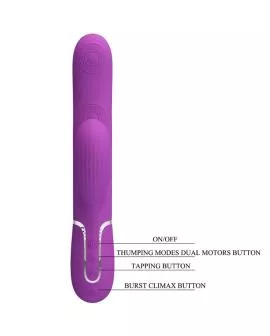 Pretty Love - Perlita 3-in-1 Multifunktions-Rabbit-Vibrator Lila