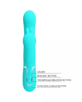 Pretty Love Cammy 4-in-1 Dreifacher Rabbit Vibrator Blau