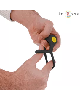 Intense Alex Vibrator Doppel-Penisring - 10 Vibrationen Schwarz