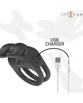 Intense - Sam Vibrator Doppel-Penisring 10 Vibrationen Schwarz