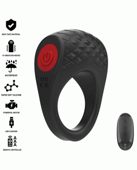 INTENSE - CLOVER VIBRATOR PENISRING 10 VIBRATIONEN SCHWARZ