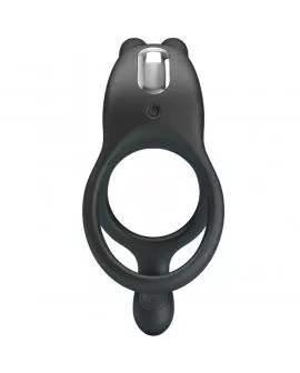 PRETTY LOVE - SETH DOPPEL-VIBRATIONSRING RABBIT 7 VIBRATIONEN SCHWARZ