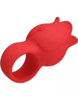 PRETTY LOVE - JAE ROSE FÖRMIGER FINGERVIBRATOR 10 VIBRATIONEN ROT