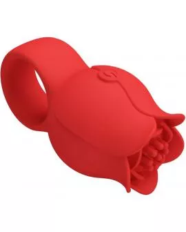 PRETTY LOVE - JAE ROSE FÖRMIGER FINGERVIBRATOR 10 VIBRATIONEN ROT