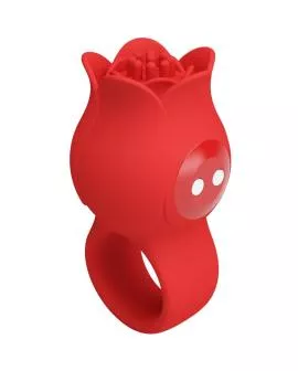 PRETTY LOVE - JAE ROSE FÖRMIGER FINGERVIBRATOR 10 VIBRATIONEN ROT