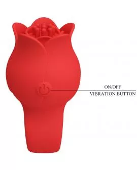 PRETTY LOVE - JAE ROSE FÖRMIGER FINGERVIBRATOR 10 VIBRATIONEN ROT