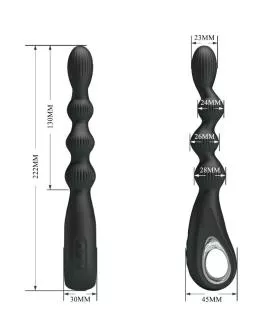 PRETTY LOVE - FEDERER ANALVIBRATOR 12 VIBRATIONEN SCHWARZ