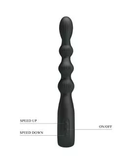 PRETTY LOVE - FEDERER ANALVIBRATOR 12 VIBRATIONEN SCHWARZ