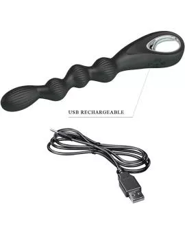 PRETTY LOVE - FEDERER ANALVIBRATOR 12 VIBRATIONEN SCHWARZ