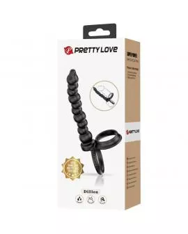 PRETTY LOVE - DILLION DOPPELTE PENETRATION COCK RING SCHWARZ