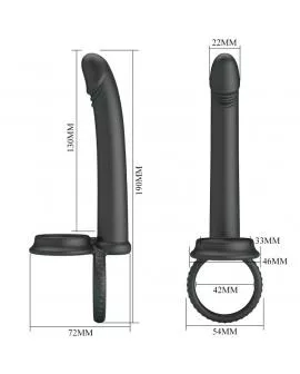 PRETTY LOVE - DILLION DOPPELTE PENETRATION DOPPELTER COCKRING SCHWARZ