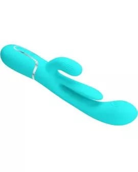 Pretty Love - Shania Triple Rabbit Multifunktionsvibrator Blau