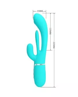 Pretty Love - Shania Triple Rabbit Multifunktionsvibrator Blau