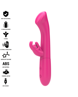 Intense Julieta Rabbit Vibrator - 18,6 cm Rosa 10 Vibrationen