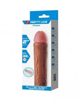 PRETTY LOVE - CHANE PENISHÜLLE MIT 5 CM VERLÄNGERUNG MULATTE