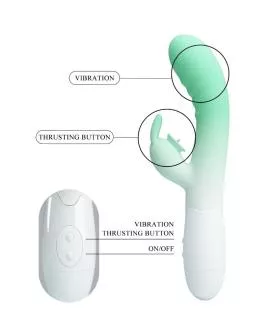 PRETTY LOVE - CERBERUS RABBIT VIBRATOR 3O VIBRATIONEN GRÜN