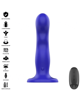 Intense Shorty Vibrator mit Saugnäpfen - Blau Fernbedienung