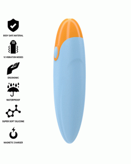 INTENSE - MIKE VIBRIERENDER BULLET 10 VIBRATIONEN BLAU FERNBEDIENUNG