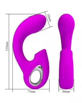 PRETTY LOVE - SIBEL SIBEL G-SPOT VIBRATOR + KLITORIS-STIMULATOR 10 VIBRATIONEN LILA