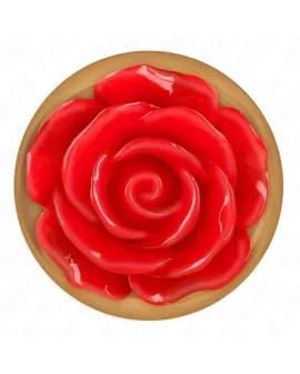 KINK Rosa Goldener Analstecker mit Roter Rose - Größe S