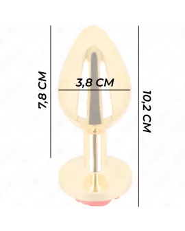 KINK Anal Plug in Gold Rose Rot - Größe L