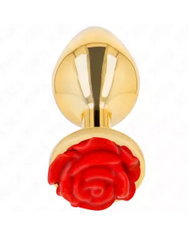 KINK Anal Plug in Gold Rose Rot - Größe L