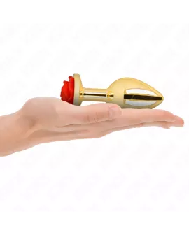 KINK Anal Plug in Gold Rose Rot - Größe L