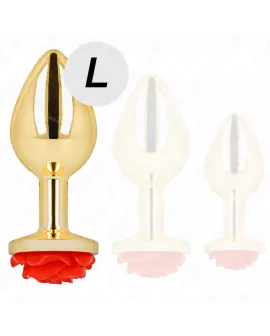 KINK Anal Plug in Gold Rose Rot - Größe L