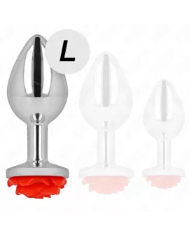 KINK Rose Anal Plug - Rot in der Größe L