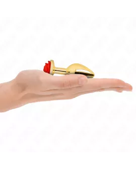 KINK Anal Plug - Gold Rose Rot Größe S