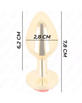 KINK Anal Plug - Gold Rose Rot Größe S