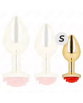 KINK Anal Plug - Gold Rose Rot Größe S
