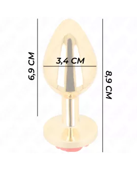 KINK - Anal Plug Gold Rose Rot - Größe M