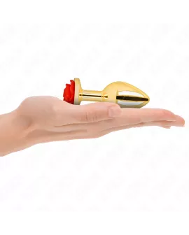 KINK - Anal Plug Gold Rose Rot - Größe M